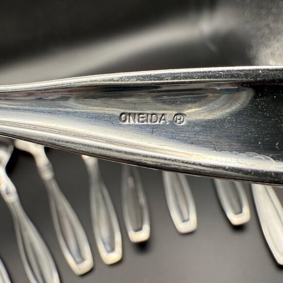 Oneida Vista Stainless Steel Tablespoons Set Of 6 Vintage Flatware Silverware - Picture 5 of 5